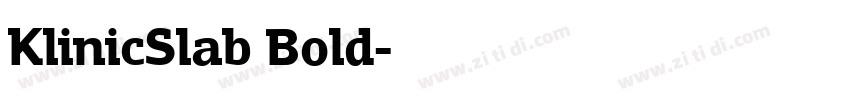 KlinicSlab Bold字体转换